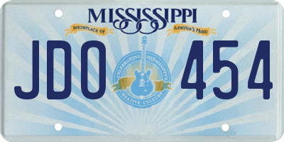 MS license plate JDO454