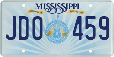 MS license plate JDO459