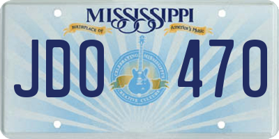 MS license plate JDO470