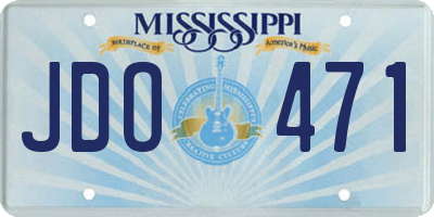 MS license plate JDO471