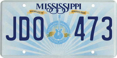 MS license plate JDO473