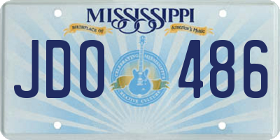 MS license plate JDO486