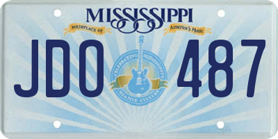 MS license plate JDO487