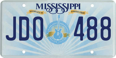 MS license plate JDO488