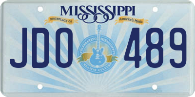 MS license plate JDO489