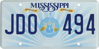 MS license plate JDO494