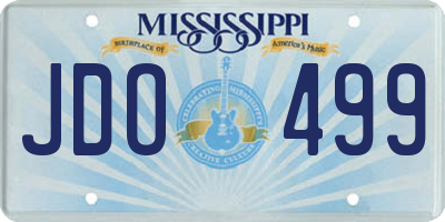 MS license plate JDO499