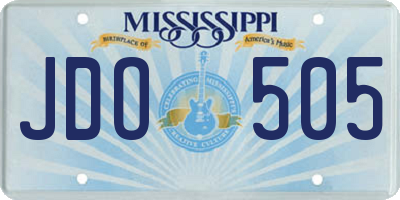 MS license plate JDO505