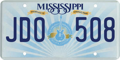 MS license plate JDO508