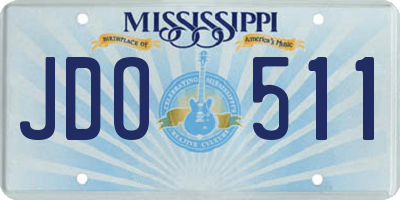 MS license plate JDO511