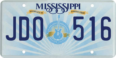 MS license plate JDO516