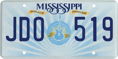 MS license plate JDO519