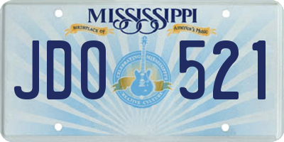 MS license plate JDO521