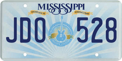 MS license plate JDO528