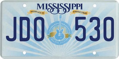 MS license plate JDO530