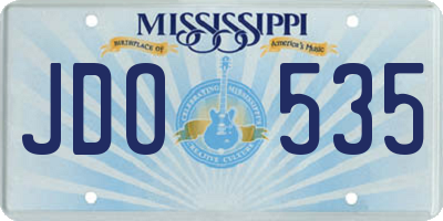 MS license plate JDO535