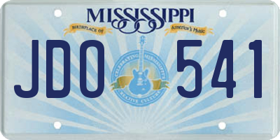 MS license plate JDO541