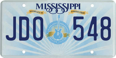 MS license plate JDO548