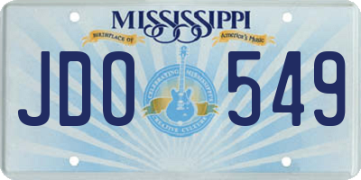 MS license plate JDO549