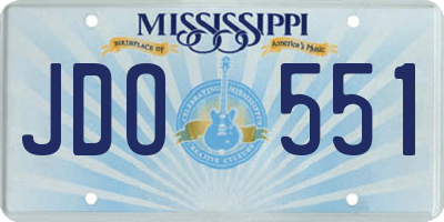 MS license plate JDO551