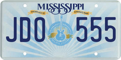 MS license plate JDO555