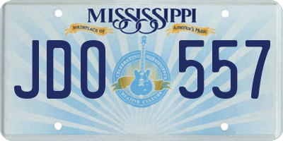 MS license plate JDO557