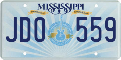 MS license plate JDO559