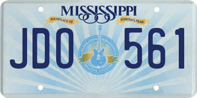 MS license plate JDO561