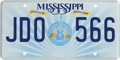 MS license plate JDO566