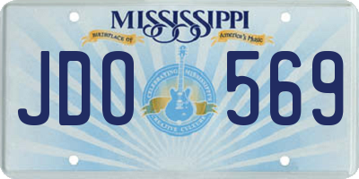 MS license plate JDO569