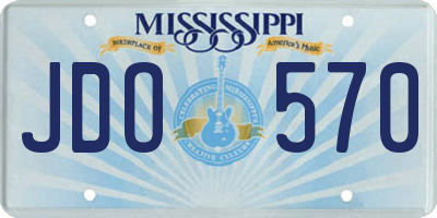 MS license plate JDO570