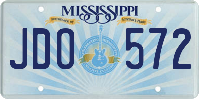 MS license plate JDO572