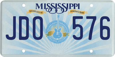 MS license plate JDO576