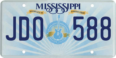 MS license plate JDO588