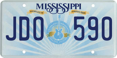 MS license plate JDO590