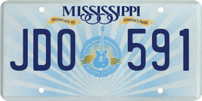 MS license plate JDO591