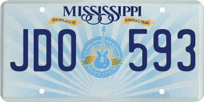 MS license plate JDO593