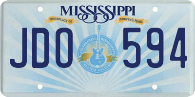 MS license plate JDO594
