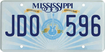 MS license plate JDO596