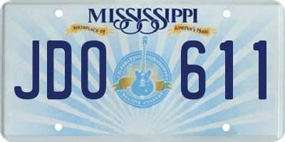 MS license plate JDO611