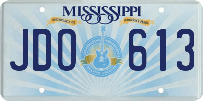 MS license plate JDO613