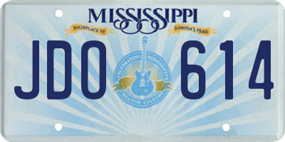MS license plate JDO614
