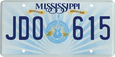MS license plate JDO615