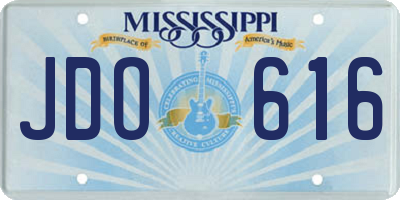 MS license plate JDO616