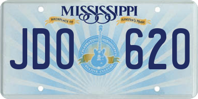 MS license plate JDO620