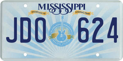 MS license plate JDO624