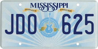 MS license plate JDO625