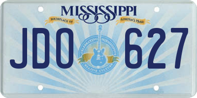 MS license plate JDO627