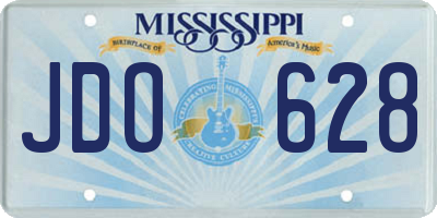 MS license plate JDO628