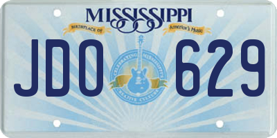 MS license plate JDO629